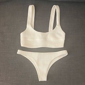 NWOT WANDERLUST SWIM White Bikini Set